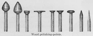 Wood polishing-points